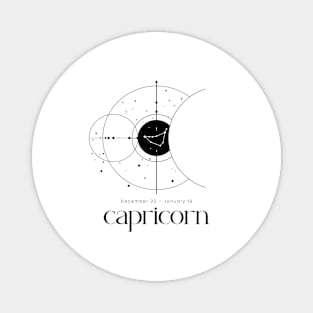 Minimalist Capricorn Zodiac Sign Constellation Astrology Horoscope Magnet